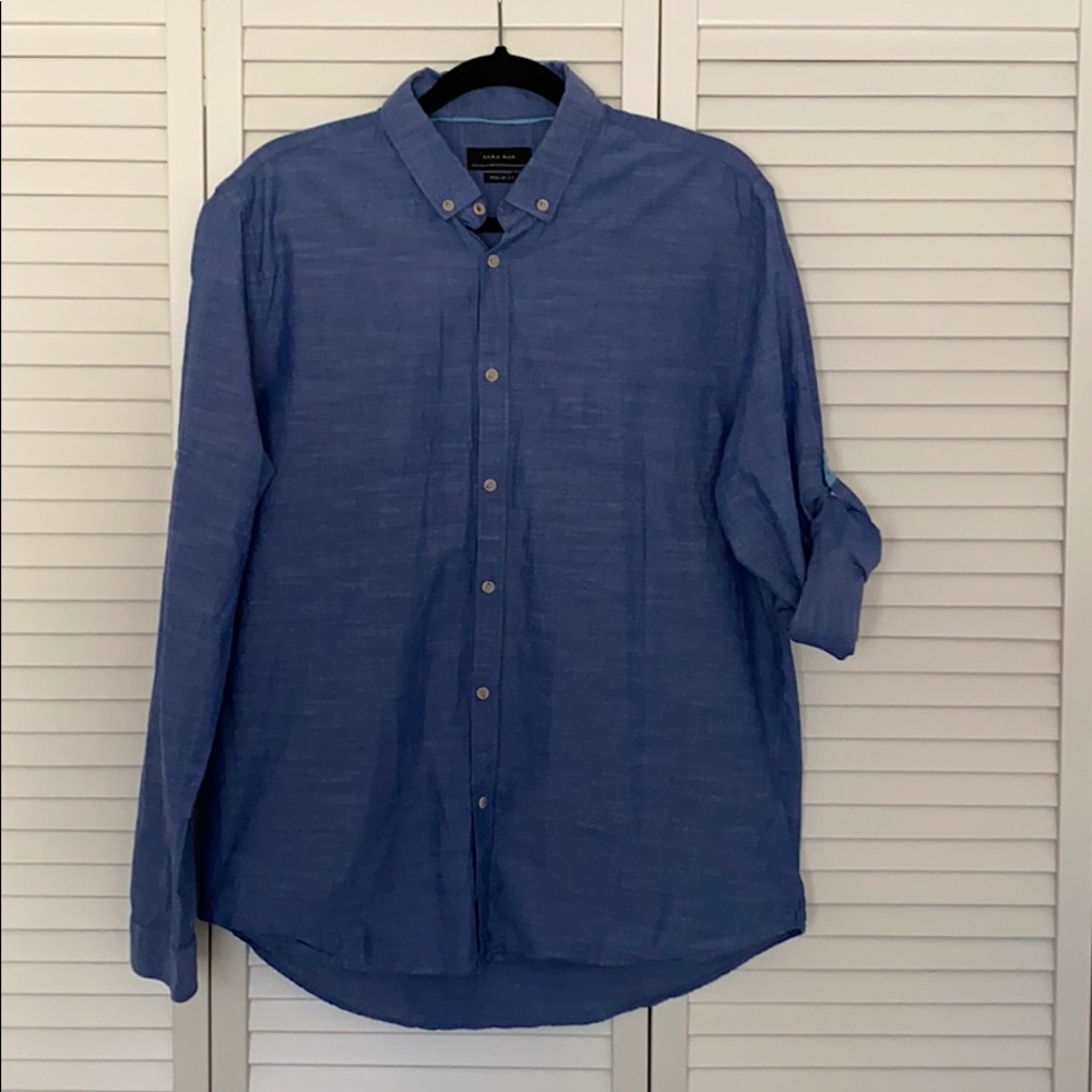 Zara Man regular fit button down shirt XL